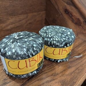 FILATI FF Cubik ladder yarn black & white Tintada Made In Italy 2 X 50g